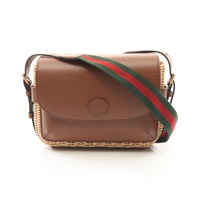 グッチ(GUCCI)グッチ スモール ウィッカー シェリーライン ショルダー