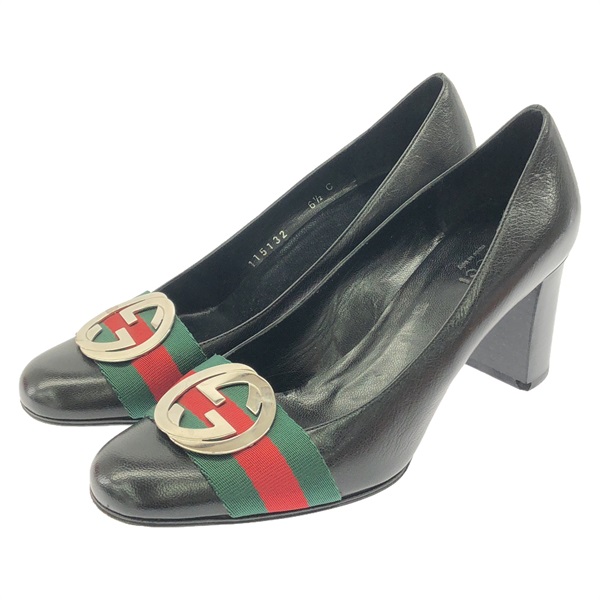 正規品 美品 GUCCI グッチシマ　シェリーライン　フラットパンプス 黒 グッチ(GUCCI)グッチ その他 シェリーラインパンプス パンプス 靴