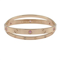 ☆Cartier ブレスレット☆ピンクサファイア カルティエ(CARTIER)カルティエ ビーラブブレスレット ピンク