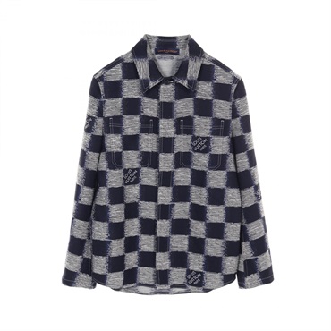 美品☆ルイヴィトン ダミエ柄裏地 シャツジャケット 金ボタン 七分袖 ベージュ ルイ・ヴィトン(LOUIS VUITTON)ルイ・ヴィトン ダミエ シャツ