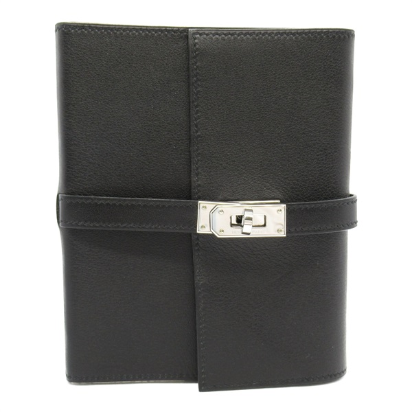 【新品未使用】HERMES エルメス 手帳カバー ブラック レザー 正規品 エルメス 手帳カバー アジェンダ GM ブラック/シルバー金具