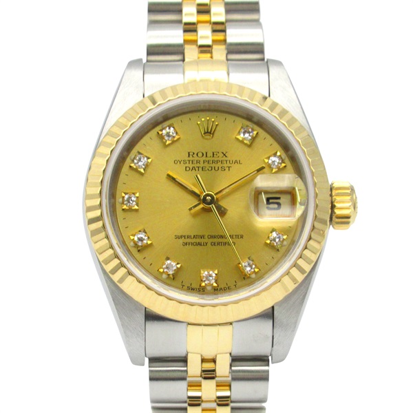 ロレックス デイトジャスト 10Pダイヤ S番 腕時計 時計 レディース 69173G