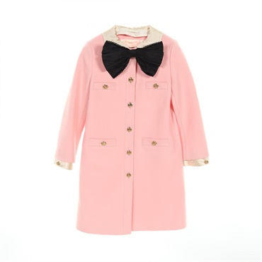 グッチ WOOL REMOVABLE BOW CUFFS COLLAR COAT その他コート 衣料品 アウター レディース 544857