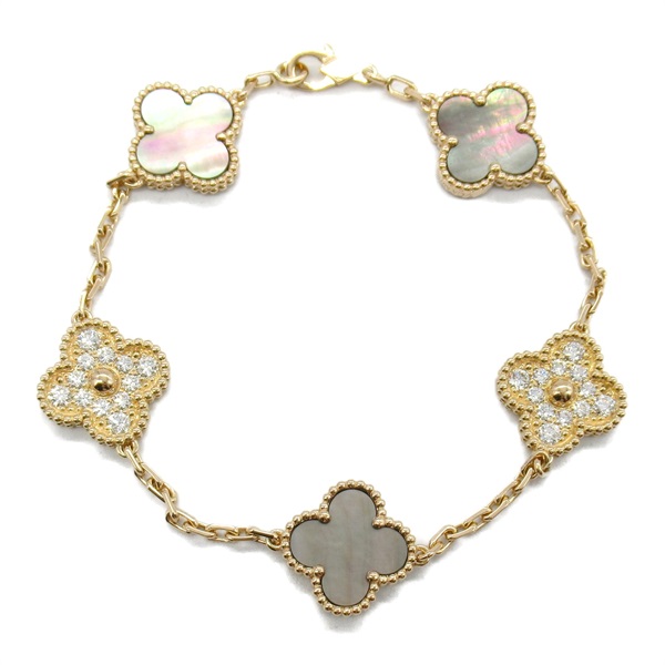 ヴァンクリーフ＆アーペル クローバー型マザーオブパールブレスレット ヴァンクリーフ＆アーペル(Van Cleef & Arpels)ヴァンクリーフ