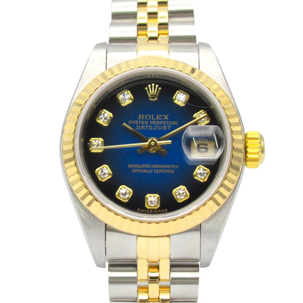 ロレックス デイトジャスト 10Pダイヤ Y番 腕時計 時計 レディース 79173G
