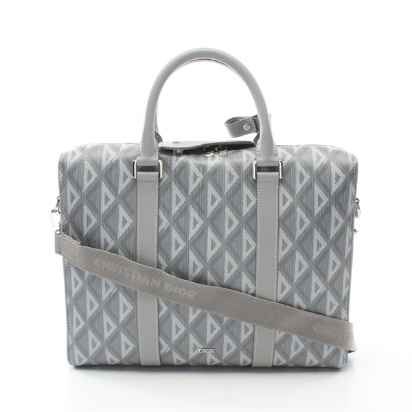 【極美品】ディオール CDダイヤモンド ビジネスバッグ ブリーフケース グレー ディオール(Dior)ディオール CDダイヤモンド ブリーフケース バッグ