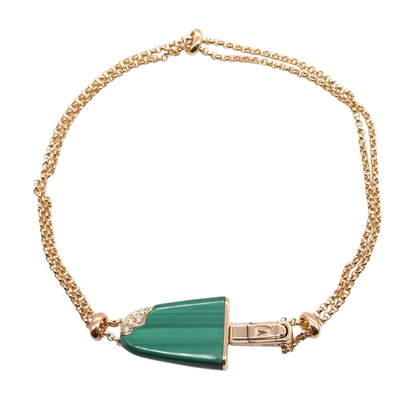 BVLGARI ブレスレット グリーン 編み込みデザイン BVLGARI 編み込み