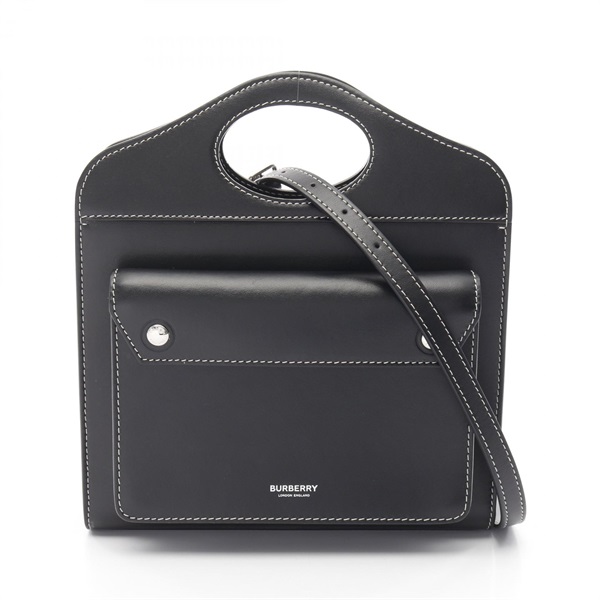 バーバリー ミニ トップステッチ ハンドバッグ バッグ レディース