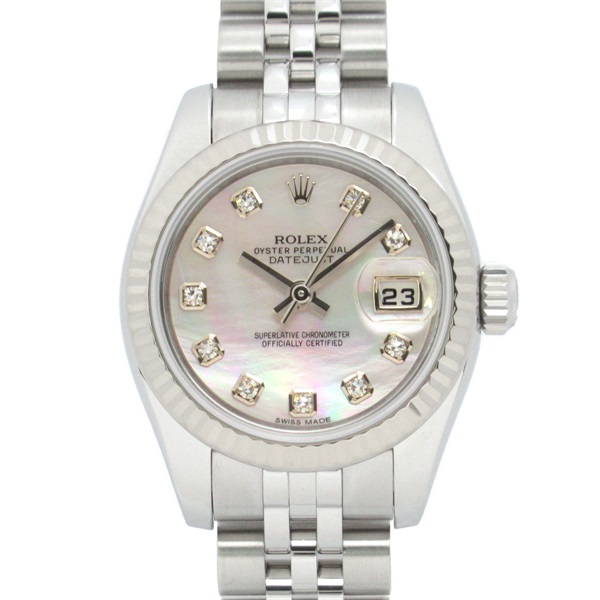 ロレックス デイトジャスト 10Pダイヤ ランダム番 腕時計 時計 レディース 179174NG