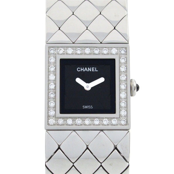 シャネル マトラッセ ベゼルダイヤ 腕時計 時計 レディース H0489