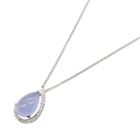 ジュエリー(JEWELRY)ジュエリー カルセドニー ダイヤモンド ネックレス  