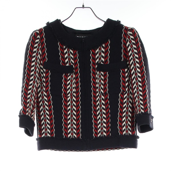 シャネル(CHANEL)シャネル トリコロール ノーカラージャケット 衣料品