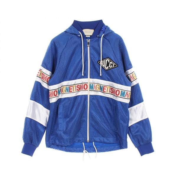グッチ Net Jacket with Magnetismo Stripe その他ジャケット 衣料品 アウター メンズ