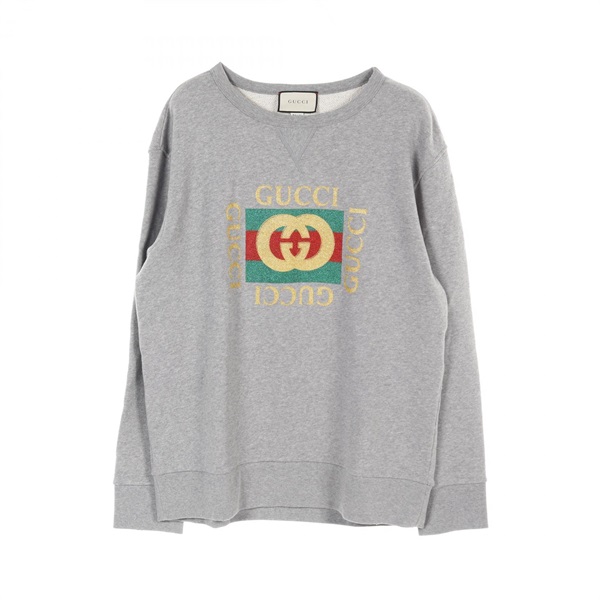 GUCCI グレー 虎 グラフィック トレーナー グッチ(GUCCI)グッチ ヴィンテージロゴ タイガー スウェット 衣料品