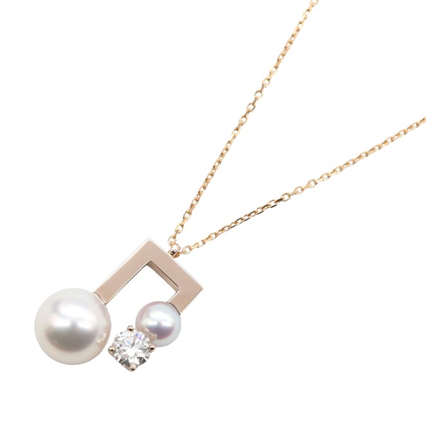 ダイヤモンド タサキ ネックレス TASAKI タサキ K18WG ネックレス