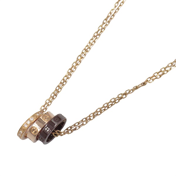 カルティエ(CARTIER)カルティエ ラブスリーフープ ダイヤ ネックレス