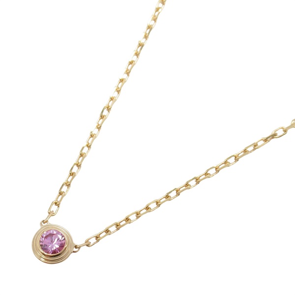 カルティエ(CARTIER)カルティエ ダムール ネックレス ピンクサファイア 