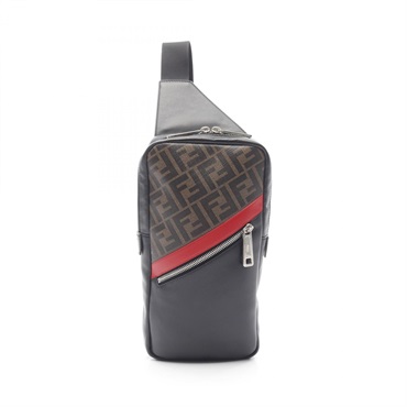 良品　FENDI フェンディ　ダイナゴナル　ズッカ　ボディバッグ　ウエストポーチ 良品 FENDI フェンディ ダイナゴナル ズッカ ボディバッグ