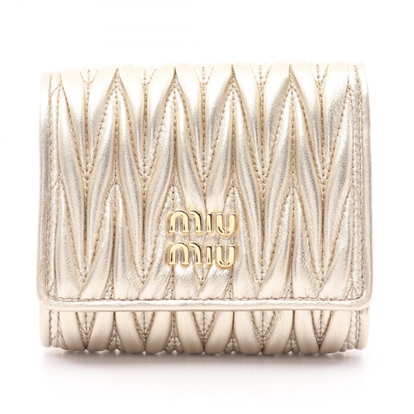 ミュウ ミュウ MATELASSE MIU 三つ折り財布 財布 レディース 5MH033AFPPF0846