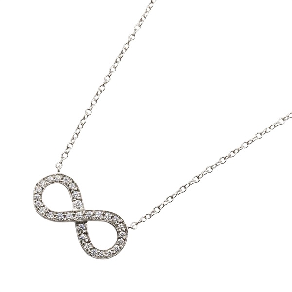 未使用 con affetto インフィニティダイヤモンドネックレス ティファニー(TIFFANY＆CO)ティファニー インフィニティ ダイヤ