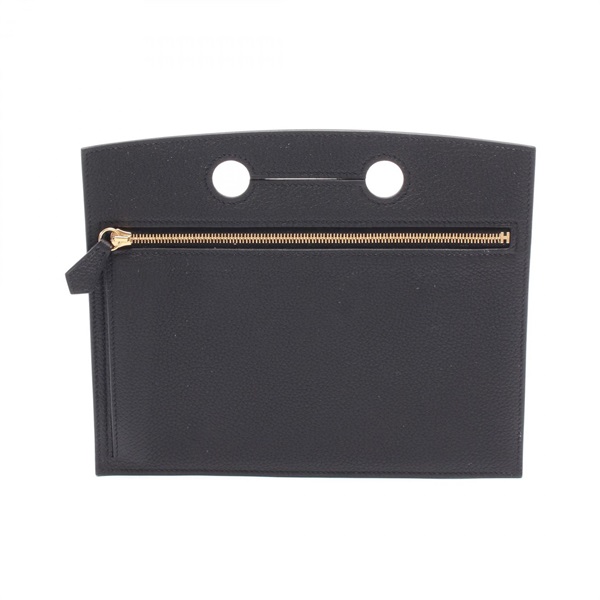 エルメス ボリード トラベルポーチ ポーチ ダークネイビー ブラウン