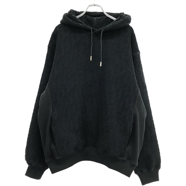 Christian Diorフード付き黒パーカー Dior｜HOOD/ZIP-UP (113J698A0531 989) (Dior/パーカー