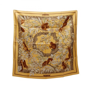 HERMES カレ90 CASSE NOISETTE くるみ割り スカーフ エルメス カレ90 CASSE NOISETTE くるみ割り スカーフ シルク