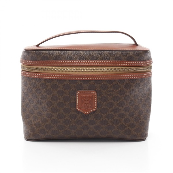 美品 セリーヌCELINE トリオンフ マカダム ハンドバッグ MC96 CELINE セリーヌ マカダム ハンドバッグ MC96 PVC レザー ブラウン