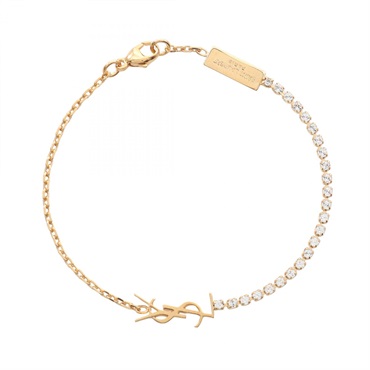 【新品未使用】Saint Laurent モノグラムチャームブレスレットMサイズ カサンドラ チャームブレスレット（メタル） ゴールド | Saint