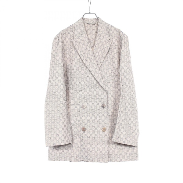 ACNE - アクネストゥディオズ ACNE STUDIOS フローラルジャカード ダブルブレスト テーラードジャケット 衣料品 アウター コットン レディース ベージュ系 / ネイビー系 FN-WN-SUIT000125 【中古】 アクネストゥディオズ(ACNE STUDIOS)アクネストゥディオズ フローラル