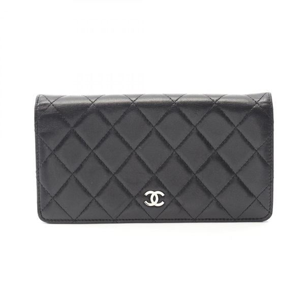 シャネル マトラッセ 二つ折り長財布 財布 レディース