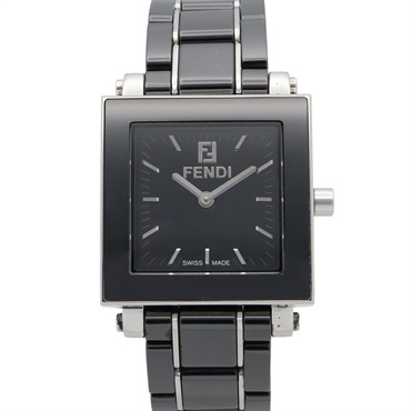 新品電池】FENDI 6200G クアドロ 腕時計 ブラック ボーイズ FENDI