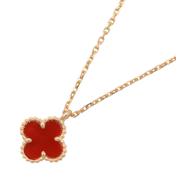 ヴァンクリーフ＆アーペル スウィートアルハンブラ カーネリアン ネックレス ネックレス ジュエリー レディース