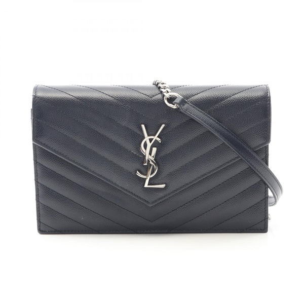 サンローラン SAINT LAURENT カサンドラ エンベロープ ショルダーバッグ バッグ レザー レディース ブラック系 【中古】 サンローラン(SAINT LAURENT)サンローラン カサンドラ エンベロープ