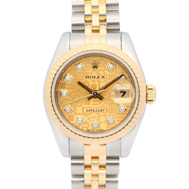 ロレックス デイトジャスト 10Pダイヤ D番 腕時計 時計 レディース 179173G