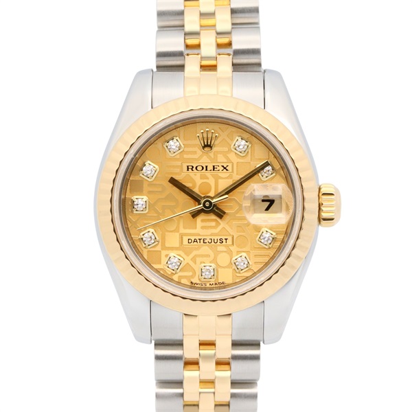 ロレックス デイトジャスト 10Pダイヤ D番 腕時計 時計 レディース 179173G