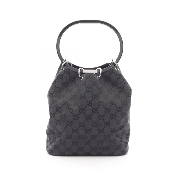 極美品✨ グッチ ハンドバッグ バニティ GGキャンバス トップハンドル 黒 GUCCI 並行輸入 グッチ ハンドバッグ ソーホー 607722 CAO0G