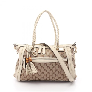 グッチ(GUCCI)グッチ ベラ バンブー GGキャンバス トートバッグ