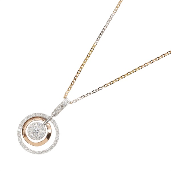 K18WG ホワイトゴールド K18PG ピンクゴールド ダイヤモンド ネックレス/ペンダント ダイヤモンドネックレス K18WGホワイトゴールド⁄K18PGピンクゴールド