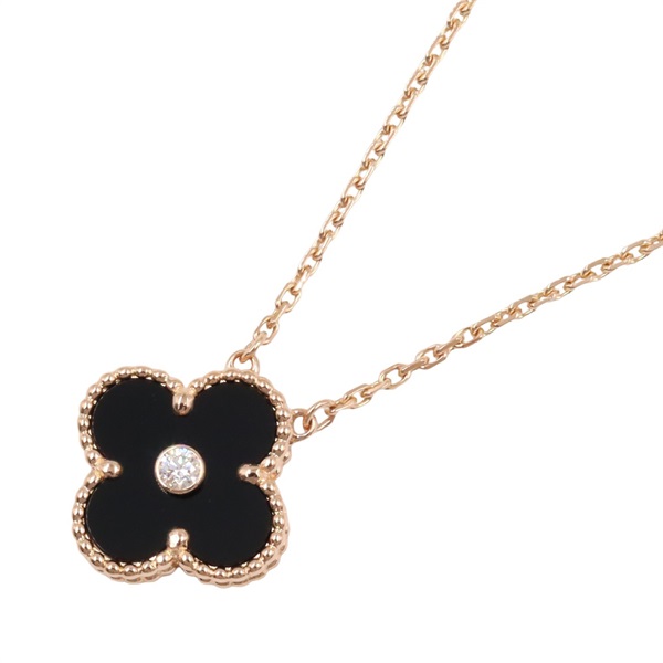 ヴィンテージアルハンブラ ペンダト ネックレス オニキス ヴァンクリーフ＆アーペル(Van Cleef & Arpels)ヴァンクリーフ