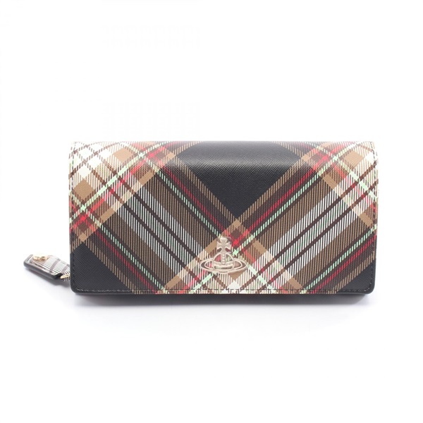ヴィヴィアンウエストウッド Vivienne Westwood CLASSIC LOGO WALLET オーブ 二つ折り長財布 財布 PVCコーティングキャンバス レディース ブラウン系 / マルチカラー 51060025US001KD101 【新品】 ヴィヴィアンウエストウッド(Vivienne Westwood)ヴィヴィアンウエスト
