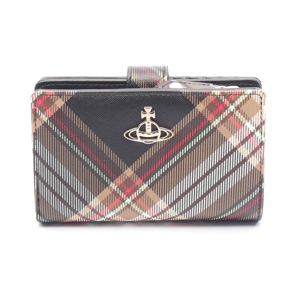 ヴィヴィアンウエストウッド Vivienne Westwood ZIP CARD WALLET オーブ 二つ折り財布 財布 PVCコーティングキャンバス レディース ブラウン系 / マルチカラー 51080028US001KD101 【新品】 ヴィヴィアンウエストウッド(Vivienne Westwood)ヴィヴィアンウエスト