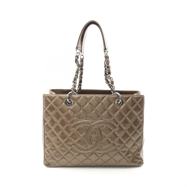 シャネル CHANEL マトラッセ グランドショッピング GST トートバッグ バッグ カーフ（牛革） レディース ベージュ系 【中古】 シャネル(CHANEL)シャネル マトラッセ グランドショッピング GST
