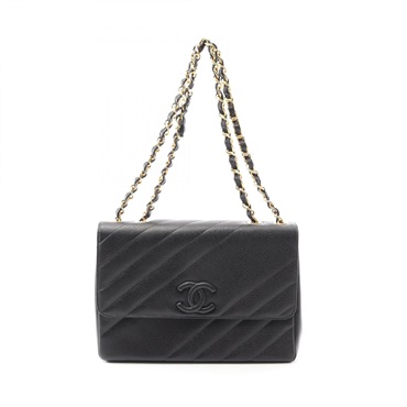 シャネル(CHANEL)シャネル ココマーク バイアスステッチ ショルダー