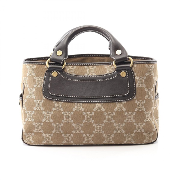 希少✨セリーヌ ブギーバッグ パリマカダム デニム レザー ハンドバッグ ⭐極美品⭐CELINE ブギーバッグ デニム ブラウン レザー