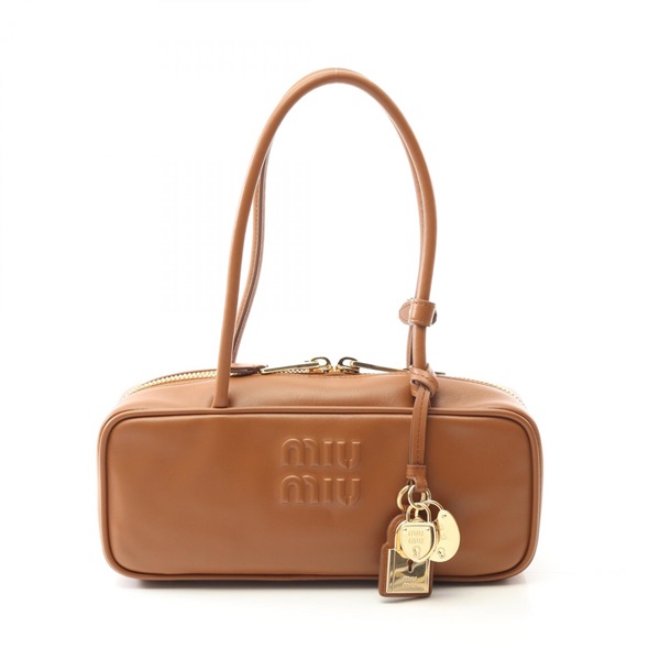 ミュウ ミュウ Miu Miu ボー スモール ハンドバッグ バッグ レザー レディース ブラウン系 5BB173 【新品】 ミュウ ミュウ(Miu Miu)ミュウ ミュウ ボー スモール ハンドバッグ