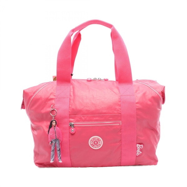 新品タグ付き　キプリングkipling メタリックローズカラー　ボストンバッグ キプリング(Kipling)キプリング kipling × Barbie ART M ボストン