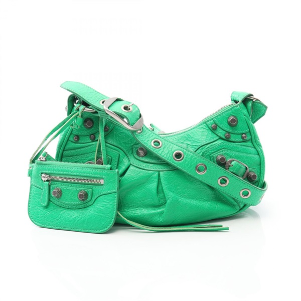 バレンシアガ BALENCIAGA LE CAGOLE ショルダーバッグ バッグ レザー レディース グリーン系 【中古】 バレンシアガ(BALENCIAGA)バレンシアガ LE CAGOLE ショルダーバッグ