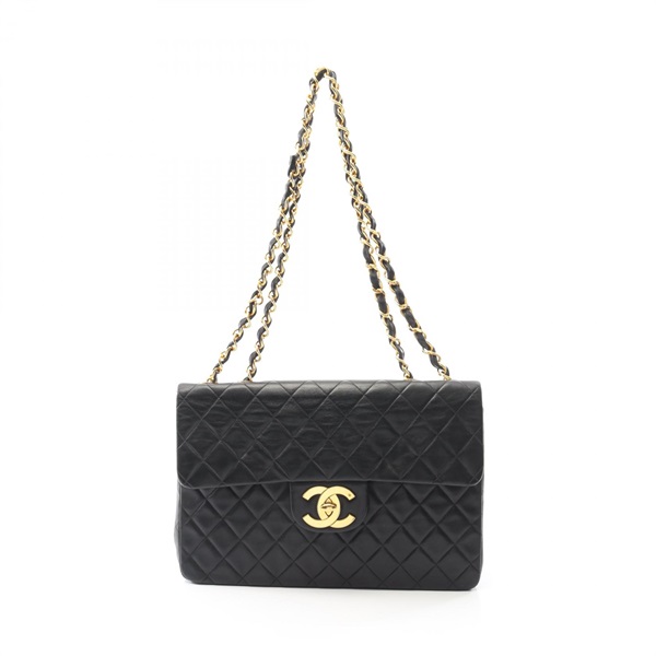 CHANEL デカマトラッセ ショルダーバッグ ヴィンテージ ブラック 黒 シャネル マトラッセ27 チェーン ショルダーバッグ ブラック | ISSN