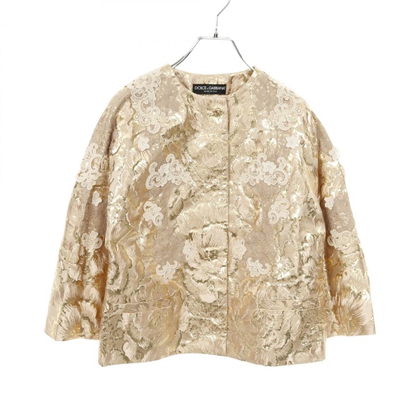 ドルチェアンドガッバーナ  ノーカラージャケット 衣料品 アウター レディース